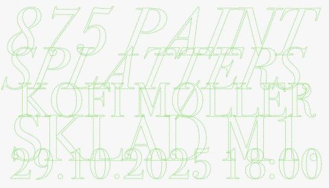 875 paint splatters ~ Kofi Møller