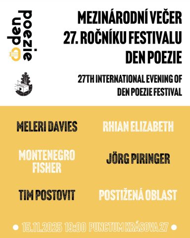 Mezinárodní večer 27. festivalu Den Poezie // International evening of the 27th Den Poezie Festival