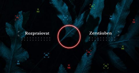 Rozprašovat | Zerstäuben ~ Dominic Hafner, Ester Grohová, Štěpán Janoušek, Ondřej Štveráček, Lucie Doležalová, Johana Plachtová, Jonas Sorgenfrei, Natasha Zaychenko, Evgenij Zelikman a Cyrille Oswald, Martin Krupa