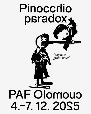 PAF Olomouc – Pinocchio paradox ~ ● Alasdair Asmussen Doyle ● Amalia Ulman & Brett Milspaw ● Bianca Scout & cajm ● CTM ● Jack Dove ● Jasmine Wood & Pavel Milyakov ● Miloš Hroch & Obelisk of Light & Oliver Torr ● Other Visions CZ 2025 curated by Katarína Skálová ● Paul Gondry ● Symposium: Can You Please Send Me A Link? Episode 3 ● VENI ensemble ● Veronika Vlková & MORE TBA